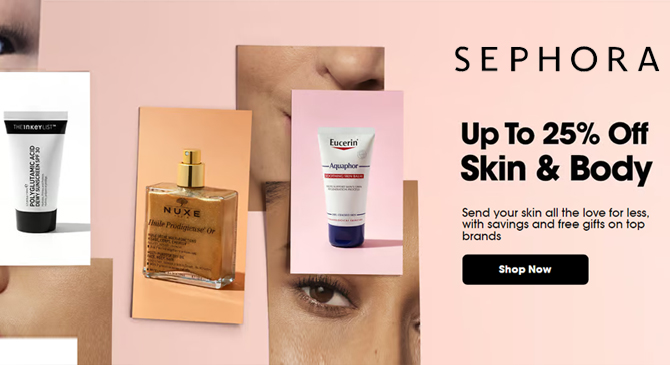 Sephora UK夏日身体呵护盛典，尊享75折优惠与免费礼物!